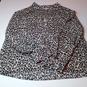 Dana Buchman Leopard Print Blouse